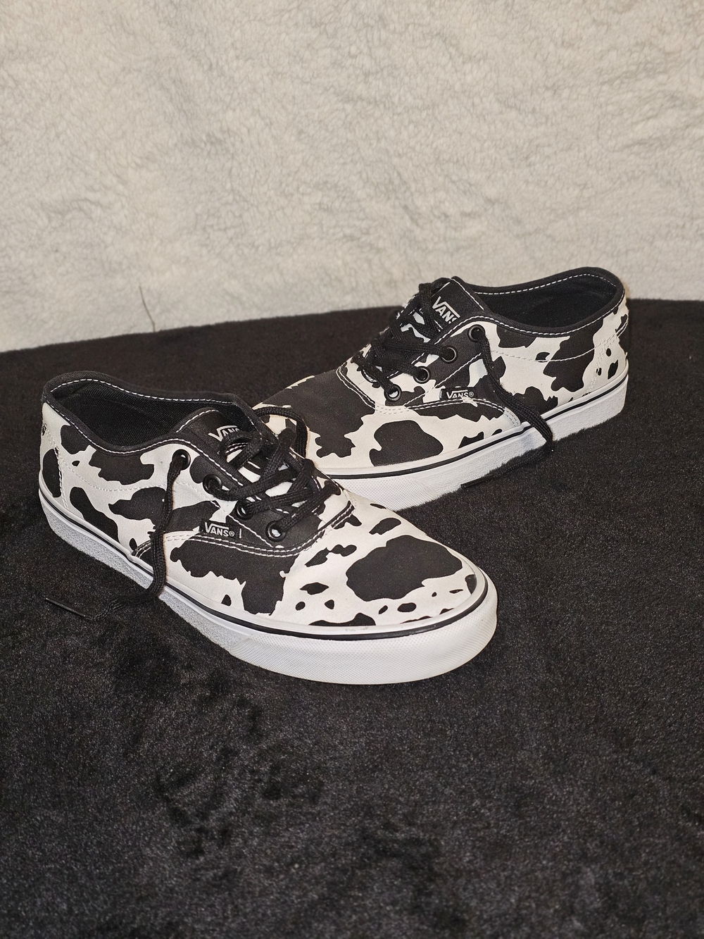 Vans Authentic Cow Print Sneakers White & Black US 8